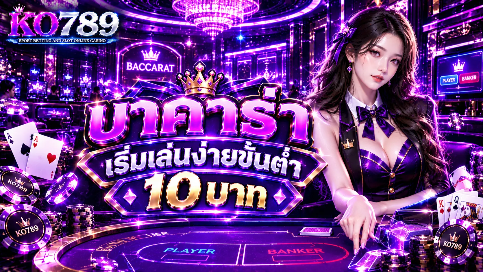 บาคาร่า เริ่มเล่นง่ายขั้นต่ำ 10 บาท