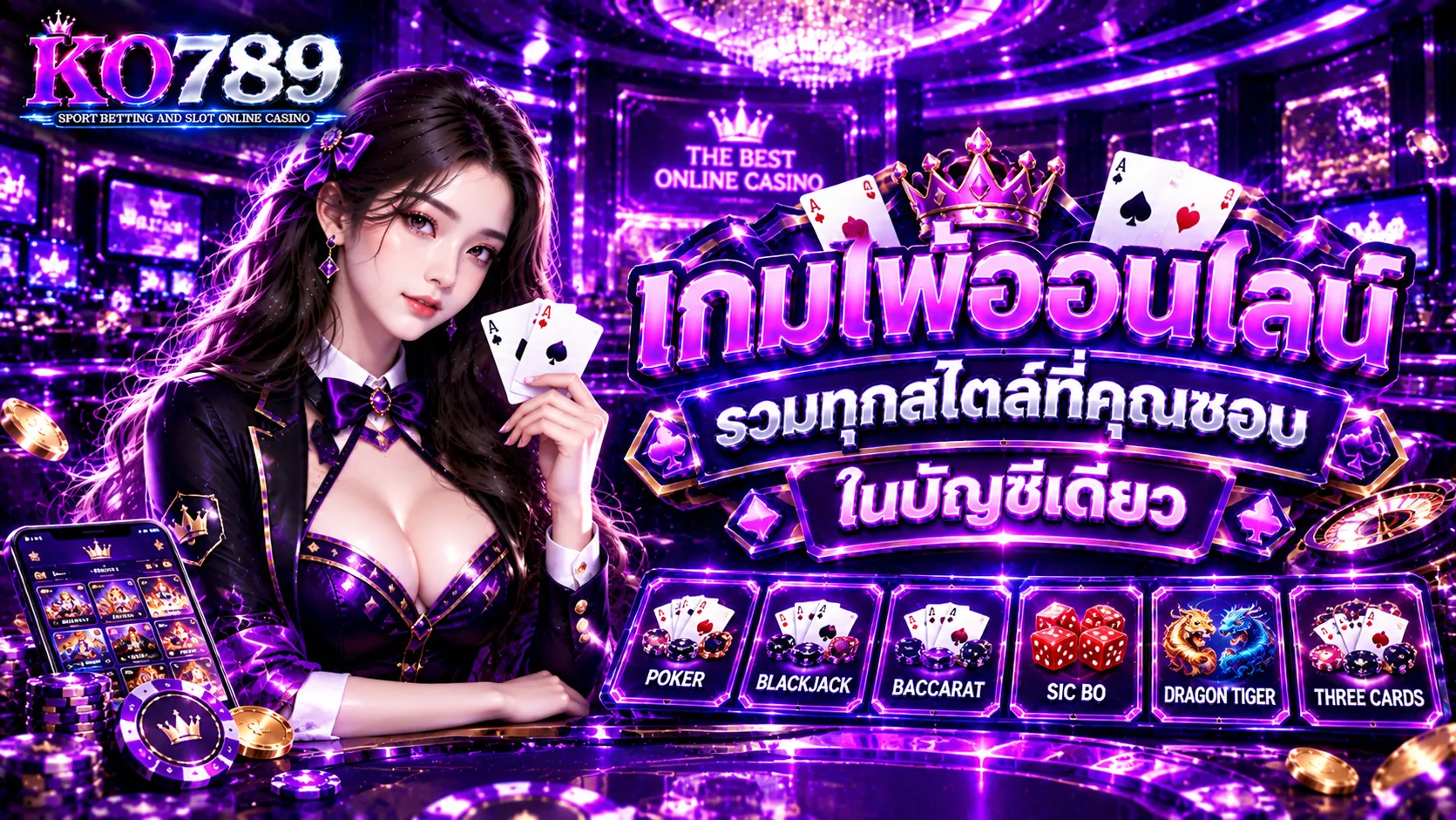 เกมไพ่ออนไลน์ รวมทุกสไตล์ที่คุณชอบในบัญชีเดียว